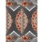 Beyaz Kahve Oranj Eteği Sulu Desen ES-0021