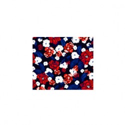 Fuşya Kırmızı Lacivert Çiçek Desen CD-0033
