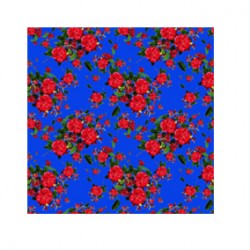 Fuşya Yeşil Mavi Çiçek Desen CD-0044