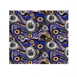 Gri Mavi Popart Desen PAD-0006