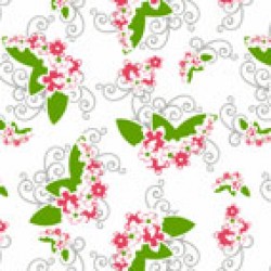 Gri Pembe Yeşil Çıtır Çiçek Tüp Desen  CD-0079