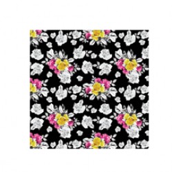 Gri Sarı Pembe Çiçek Desen CD-0039