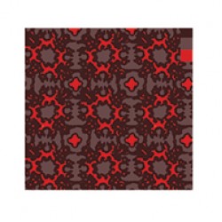 Kahve Gri Kırmızı Grafik Desen GD-0002