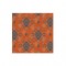 Kahve Gri Oranj Damask Desen DM-0002