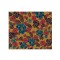Kahve Mavi Kırmızı Çiçek Desen CD-0036