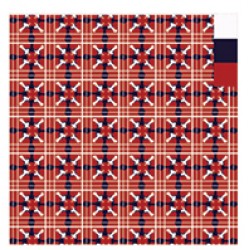 Kırmızı Lacivert Opart Desen OPA-0012