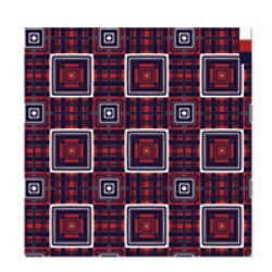 Kırmızı Lacivert Opart Desen OPA-0021