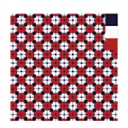 Kırmızı Lacivert Opart Desen OPA-0022