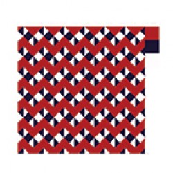 Kırmızı Lacivert Opart Desen OPA-0025