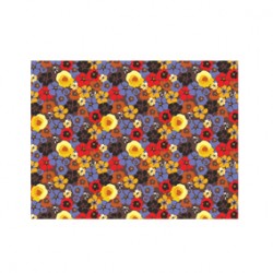 Kırmızı Sarı Mavi Çiçek Desen CD-0054