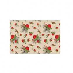 Kırmızı Yeşil Krem Romantik Desen RD-0027