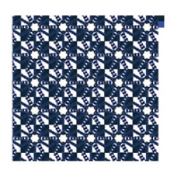 Lacivert Mavi Opart Desen OPA-0035