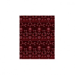 Lila Bordo Kırmızı Etnik Desen ED-0005