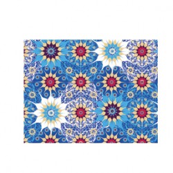 Mavi Mor Fuşya Etnik Desen ED-0011