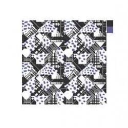 Mavi Siyah Geometrik Desen GED-0006