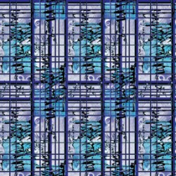 Mavi Turkuaz Gri Popart Desen PAD-0009
