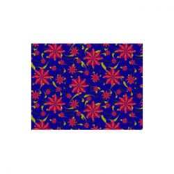 Mavi Yeşil Kırmızı Çiçek Desen CD-0053