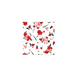 Pembe Siyah Kırmızı Çiçek Desen CD-0034