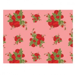 Pembe Yeşil Kırmızı Romantik Desen RD-0028