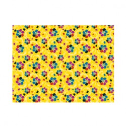 Sarı Mor Mavi Çiçek Desen CD-0045