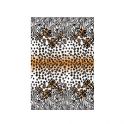 Siyah Beyaz Leopar Eteği Sulu Desen ES-0024
