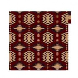 Siyah Bordo Krem Damask Desen DM-0001