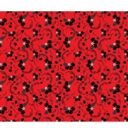 Siyah Fuşya Gri Çiçek Desen CD-0045