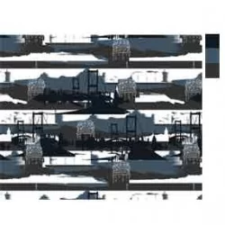 Siyah Gri İstanbul Temali Popart Desen PAD-0004