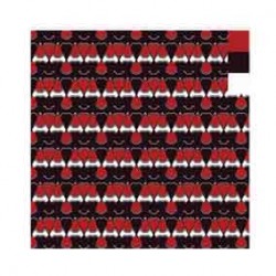 Siyah Kırmızı Opart Desen OPA-0016