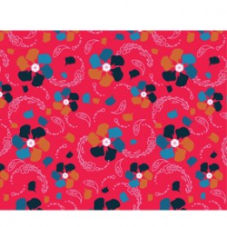 Siyah Lacivert Kahve Çiçek Desen CD-0045