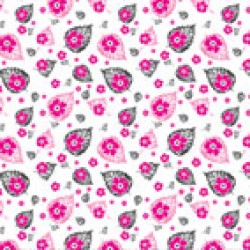 Siyah Pembe Çiçek Tüp Desen  CD-0063
