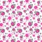 Siyah Pembe Çiçek Tüp Desen  CD-0063