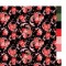 Siyah Yeşil Pembe Çiçek Desen CD-0002