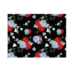Yeşil Kırmızı Gri Çiçek Desen CD-0056