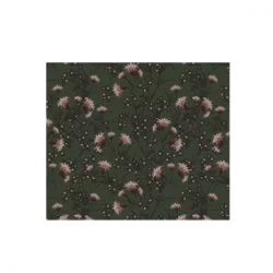 Yeşil Krem Kahve Çiçek Desen CD-0029