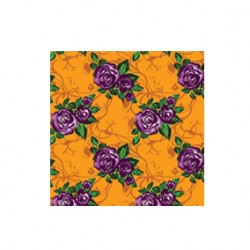 Yeşil Sarı Mor Romantik Desen RD-0018
