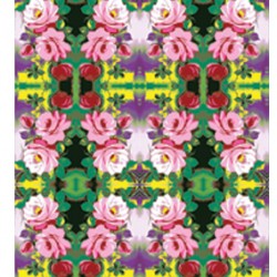 Yeşil Sarı Pembe Çiçek Desen CD-0027