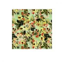 Yeşil Sarı Pembe Çiçek Desen CD-0052